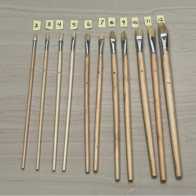 

Kuas lukis gambar foto no8 cat seni paint painting brush harga 12buah TOMS