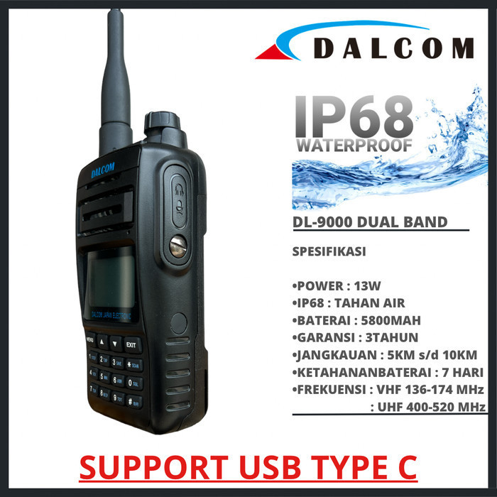 {SyaneShop} HT DALCOM JAPAN DL-9000 13W DUAL BAND ALT HT ICOM ALINCO MOTOROLA Berkualitas