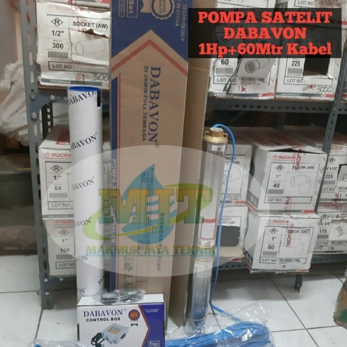 {SyaneShop} Pompa Satelit DABAVON 1HP Tambah Kabel 60 Meter Original Murah