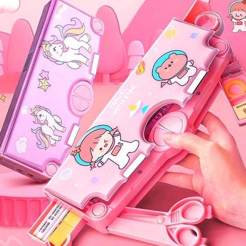 

Super Seller (Premium) Tempat Kotak Pensil Multipurpose Pencil Case Pencil Unique Stationery Set Back To School Gift Set For Kids Ty-35