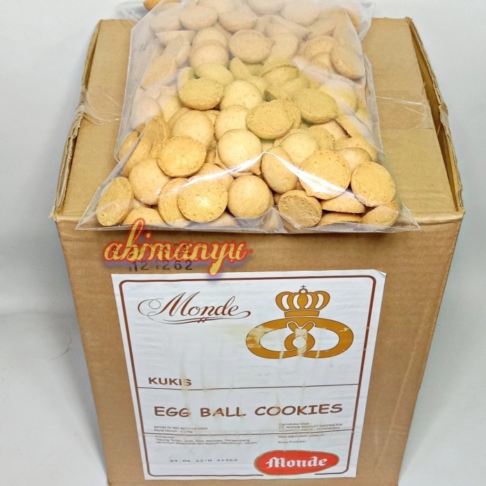 

GRATIS ONGKIR monde egg drop 500 gr / egg ball cookies