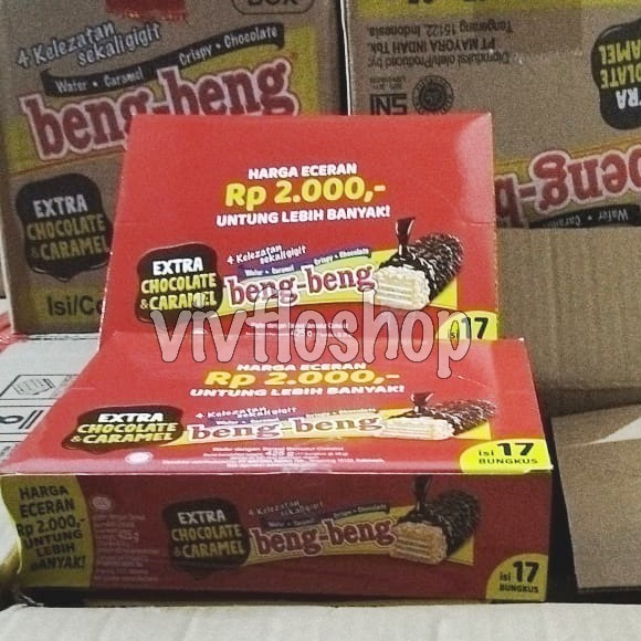 

DISKON Wafer Beng-Beng / BengBeng/ Beng Beng Chocolate Caramel (Box isi 17)