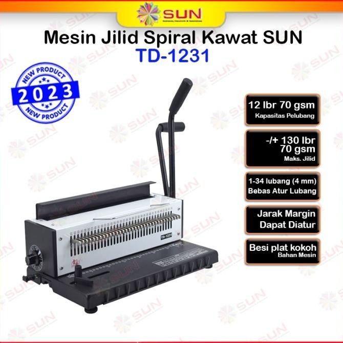 

Mesin Jilid Spiral Kawat A4 TD-1231