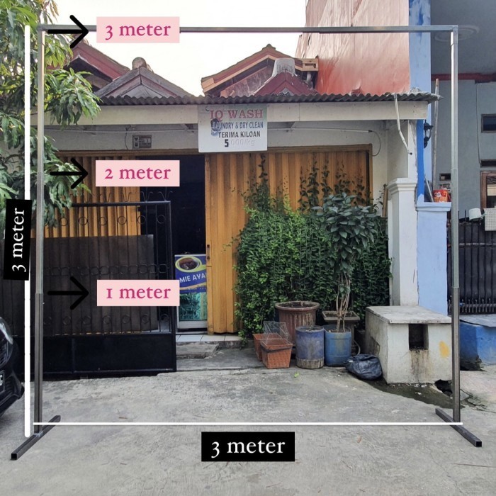 Terbaru Tiang Backdrop 3M Sampai 3X3 M / Tiang Dekorasi / Tiang Gawang Promo Terlaris