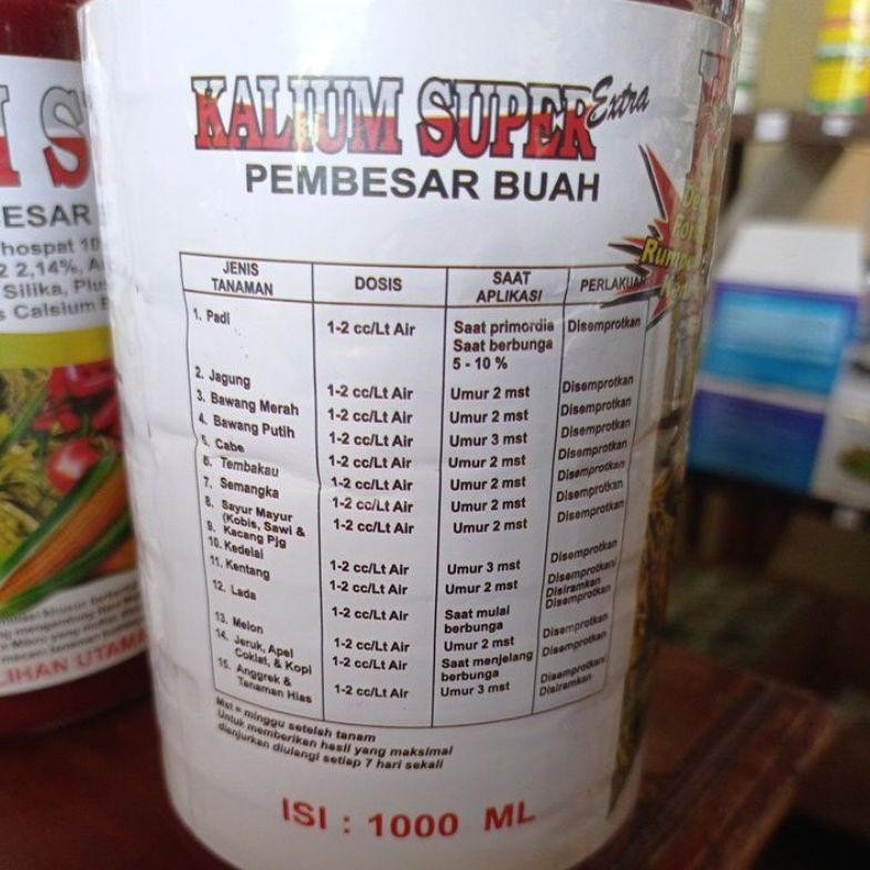 Viral Pupuk Cair Kalium Super Extra Kemasan 1 Liter Pembesar Buah Hj-54