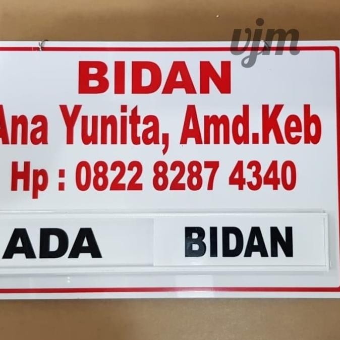 

Acrylic Papan Nama BIDAN/DOKTER(60x40cm)