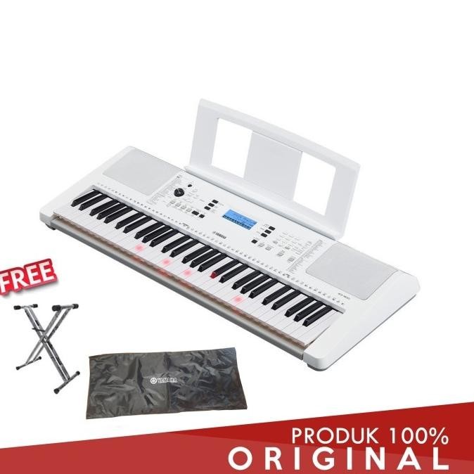 Yamaha Keyboard Ez-300 White + Cover + Stand Keyboard