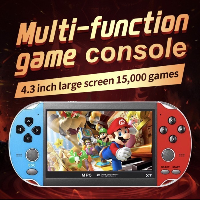 GameBoy Advance GBA SNES SEGA X7 Screen Besar 4,3 inch 8gb MusicVideo