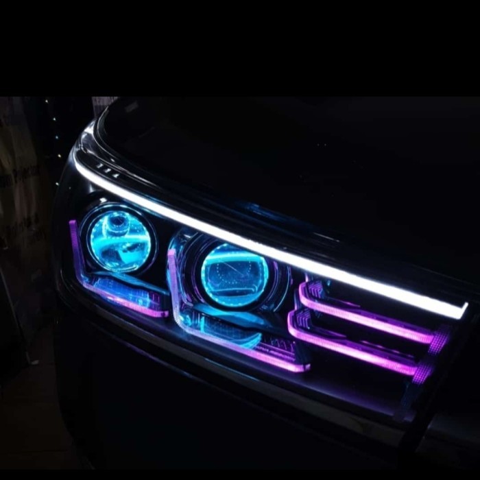 Paketan PRO7 Headlamp INNOVA REBORN Dobel Projie RGB Padlelpop full Alis RGB Sein RUNNING