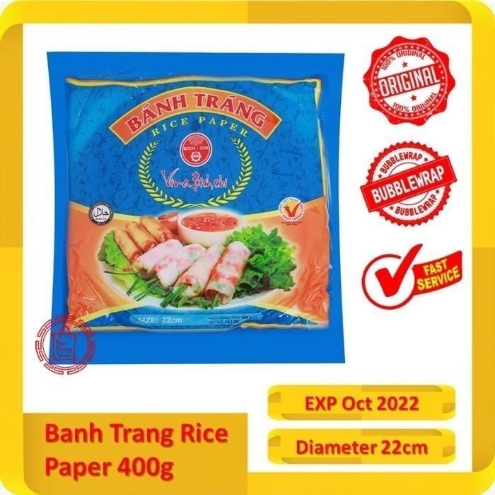 

RICE PAPER VIETNAM 400GR / KULIT LUMPIA VIETNAM 22CM Kualitas Terbaik