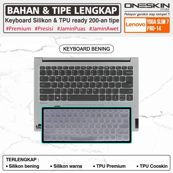 Terlaris Keyboard Protector Lenovo Yoga Slim 7 7i Pro-14 14ACH5 14IHU5 14ITL5 SALE