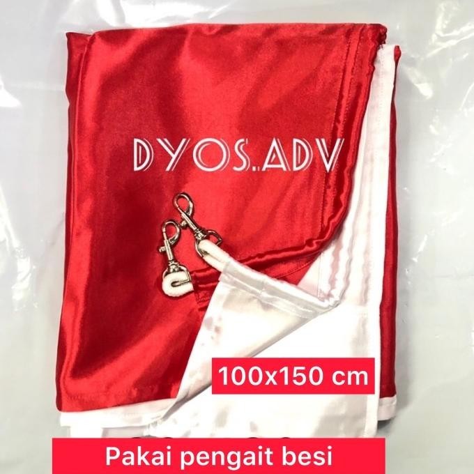 

Terlaris bendera merah putih 100x150cm pakai pengait besi bahan satin SALE