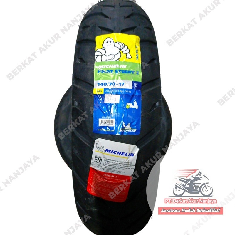 Michelin Pilot Street 2 140/70-17 Ban Motor Tubeless + Pentil
