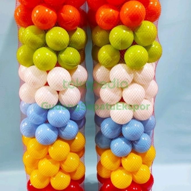 bola plastik mandi bola warna warni isi 200 pcs / kantong Delani Store