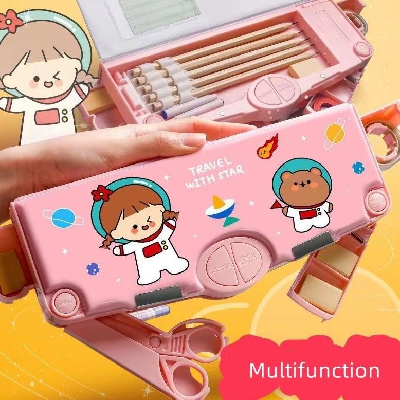 

Uk-12 Tempat Pensil Multifungsi Kartun, Tempat Pensil Multifungsi Anak Berkapasitas Besar/Tempat Pensil Yang Menyenangkan Termurah