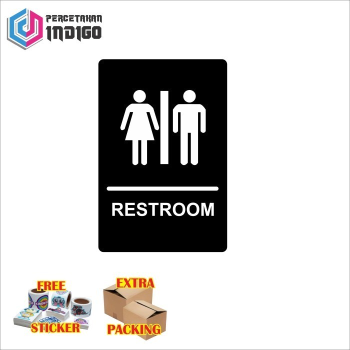 

Grosir papan tanda sign board restroom hitam Elegan
