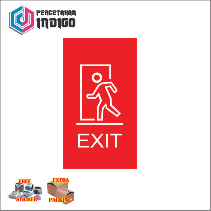 

Promo sign papan akrilik acrylic exit type r Elegan