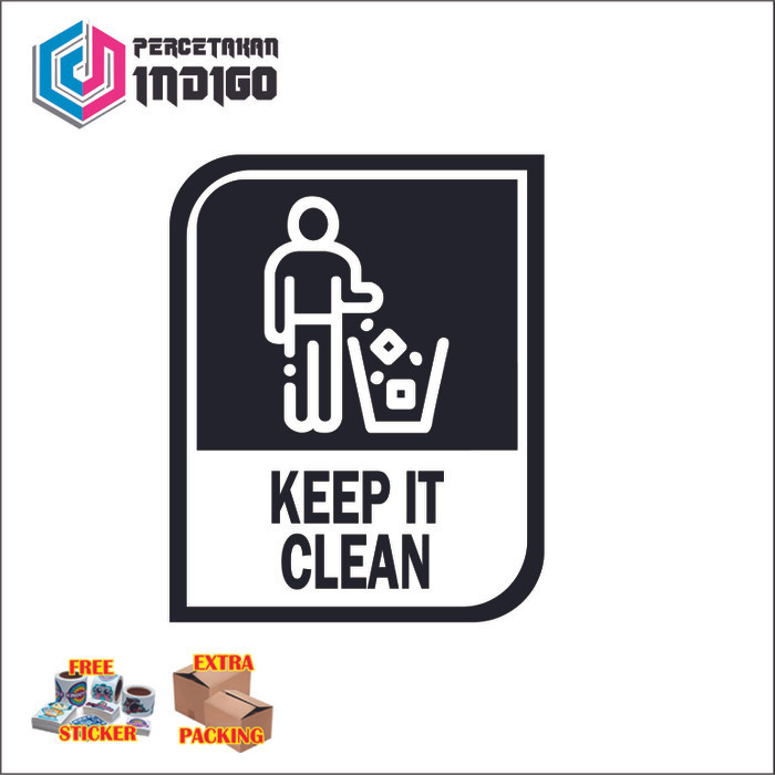 

Grosir sign papan akrilik acrylic keep it clean type c Elegan