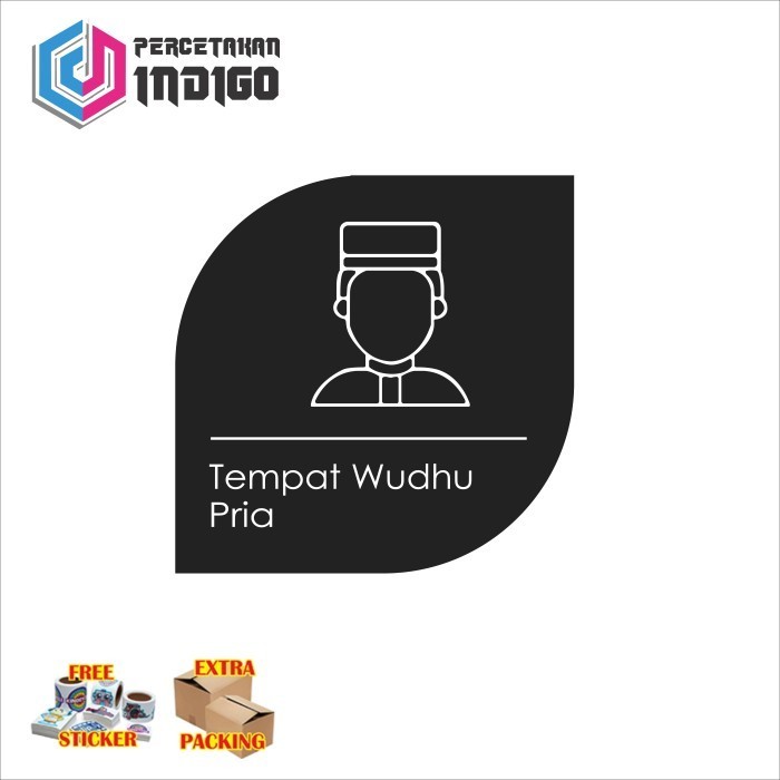 

Terlaris sign papan akrilik acrylic tempat wudhu pria type c Keren