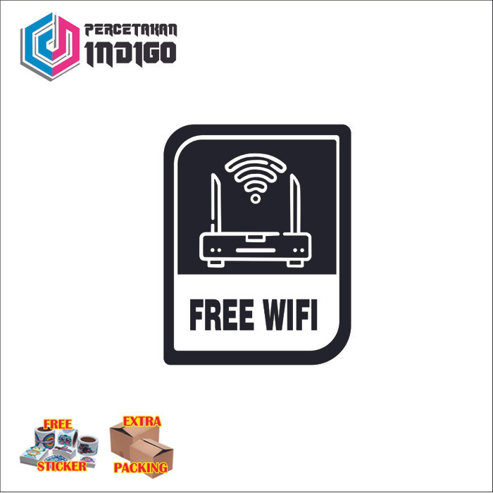 

Murah sign papan akrilik free wifi Elegan