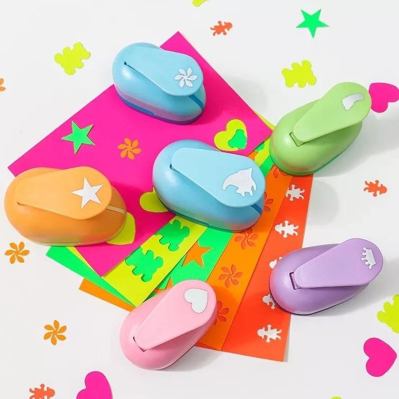 

If56 Size 2 inch (5cm) 1 inch (2.5cm) Craft Puncher Kids DIY Paper Cutter Embossing Tools Original