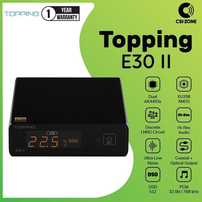 Topping E30 II / E30 V2 USB Dual DAC AK4493S Hi-Res Decoder