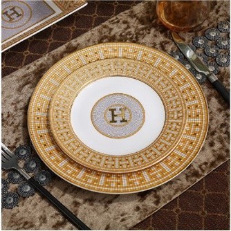 Ede Piring Makan Herms Mewah / Piring Cantik Keramik / Piring Kaca