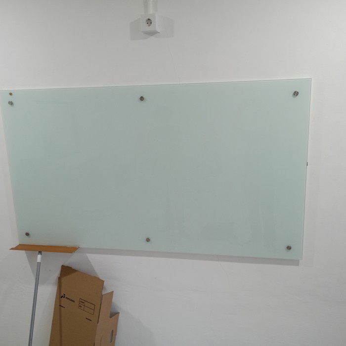 

papan tulis kaca glassboard 5mm 120x60 non magnetic