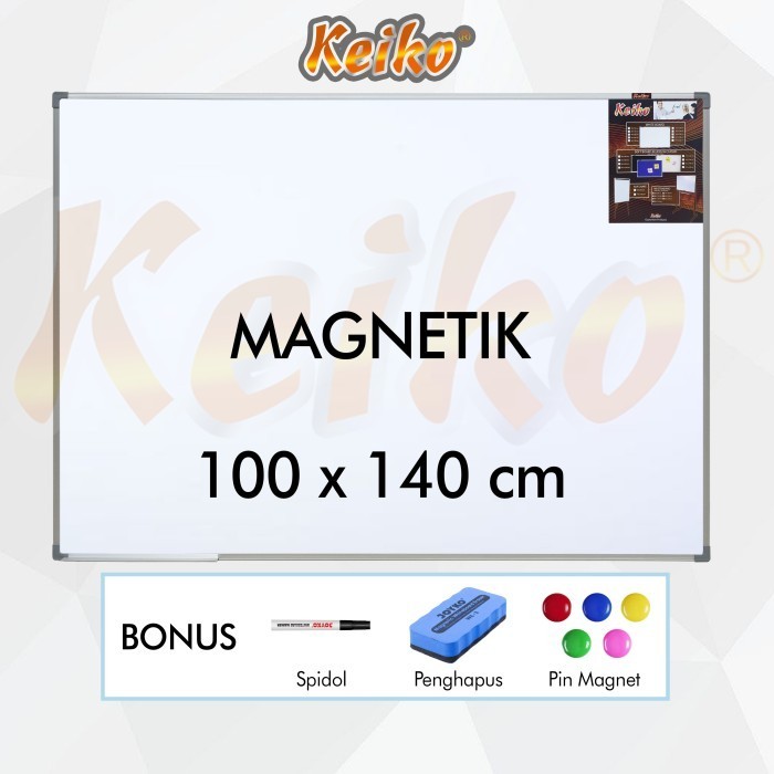 

Papan Tulis Whiteboard Gantung Magnet Single Face Keiko 100 x 140 cm