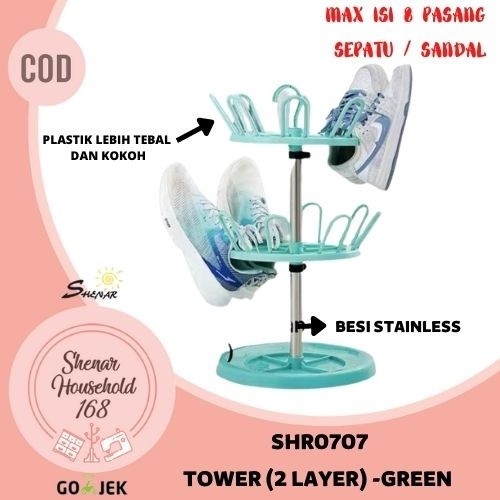 SHENAR , RAK SEPATU SUSUN JEMURAN SEPATU PLASTIK GANTUNG TEMPAT PENYIMPAN SEPATU SANDAL HEMAT RAK