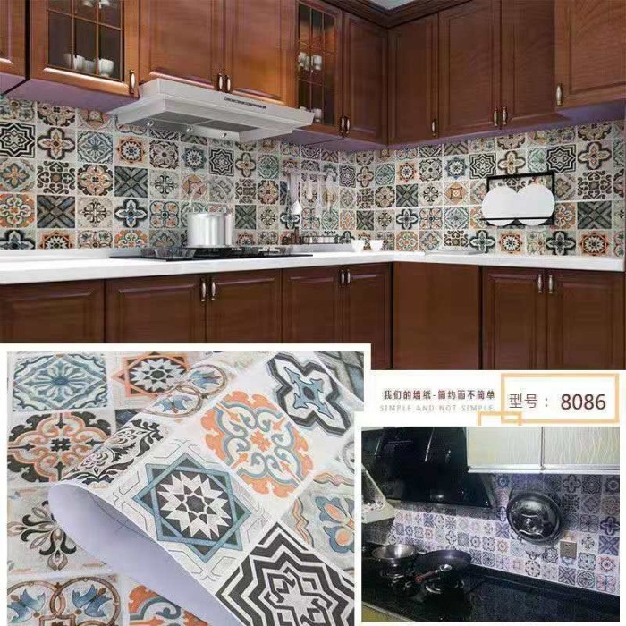 Stiker Lantai Tebal Anti Slip Tahan Air Untuk Dapur / Kamar Mandi /