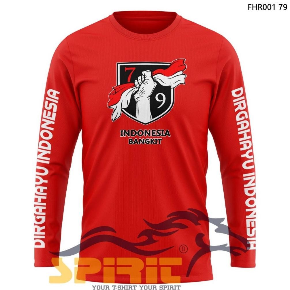 BAJU AGUSTUSAN KAOS DISTRO 17 AGUSTUS 2024 BAJU KAOS 17 AGUSTUS 79 LENGAN PANJANG 100%Catton