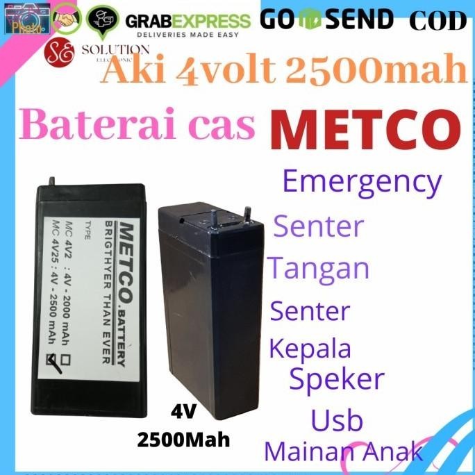 Baterai Emergency 4 Volt 2500Mah Aki Kering Accu 4V 2500Mah Emergency