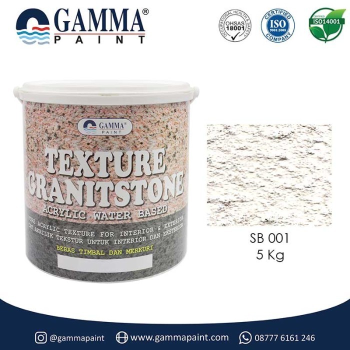 GRANITSTONE TEXTURE - 5KG - Cat Tekstur Motif Granit