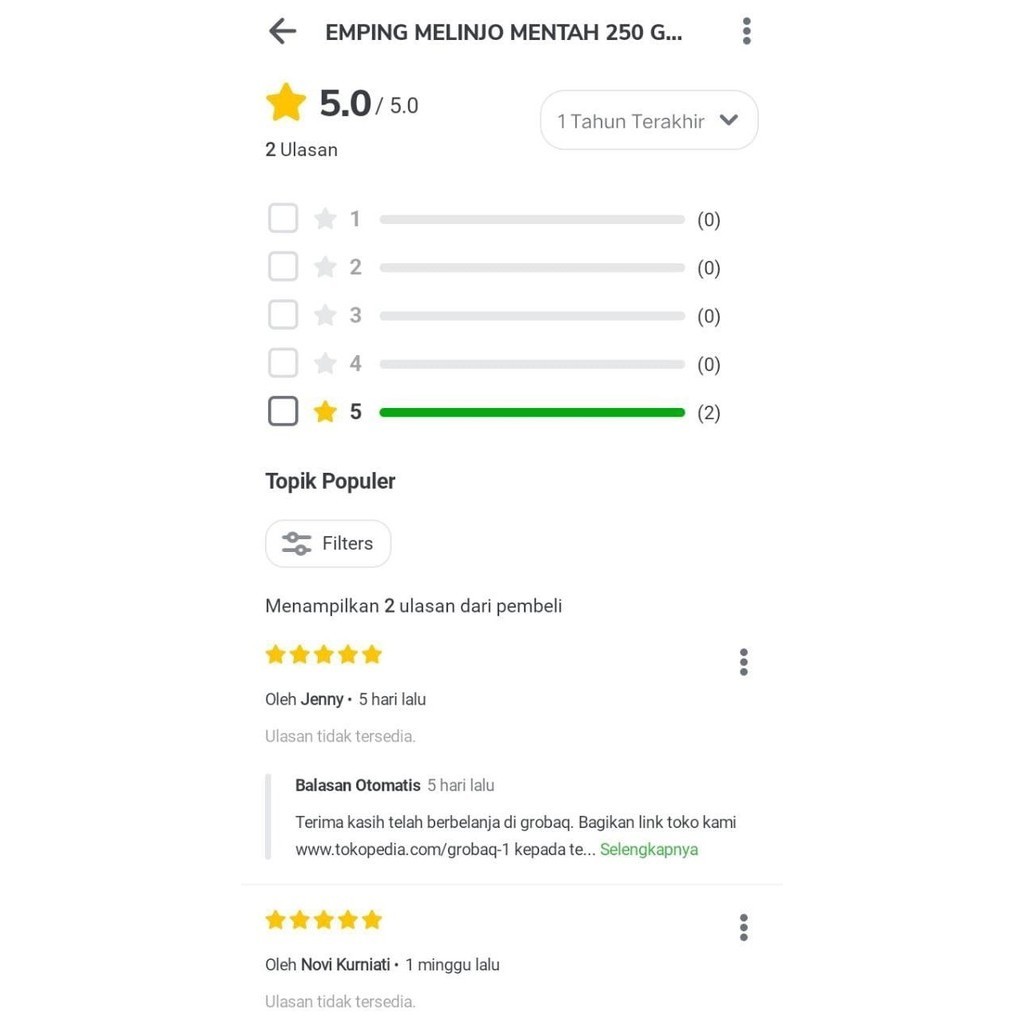 

FN7 EMG MELINJO MENTAH 25 GRAM A9