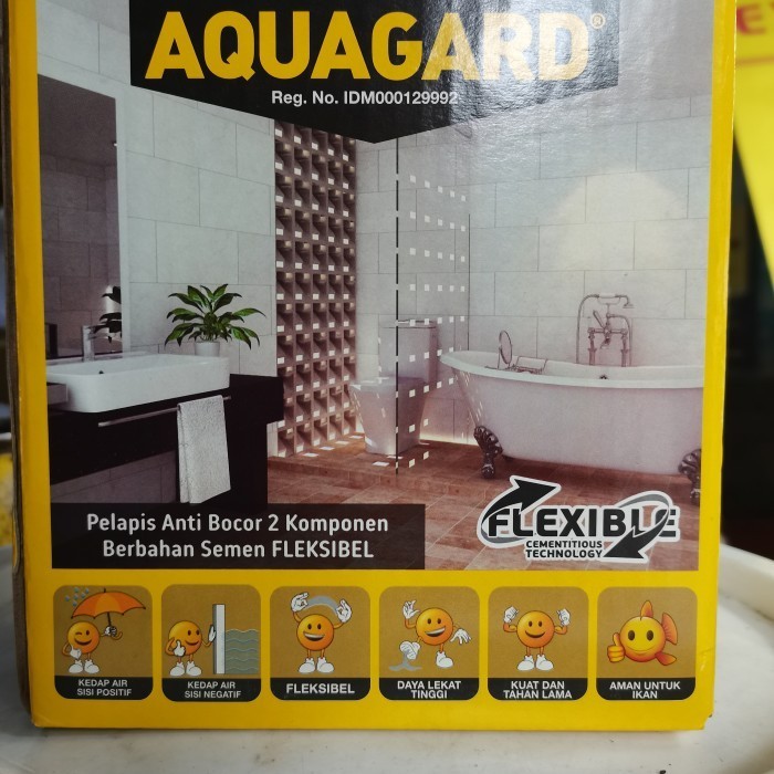 Cat Pelapis Anti-Bocor Aquagard By Aquaproof Set 2.5 Kg