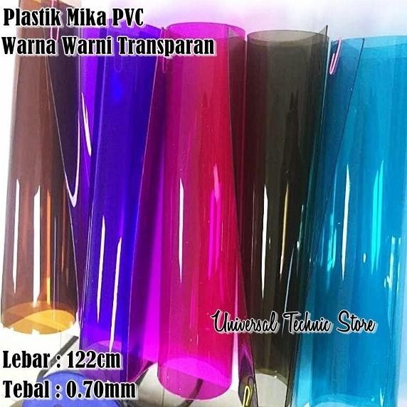 Plastik Mika Lentur PVC Warna Warni Lebar 122cm Tebal 0,50mm