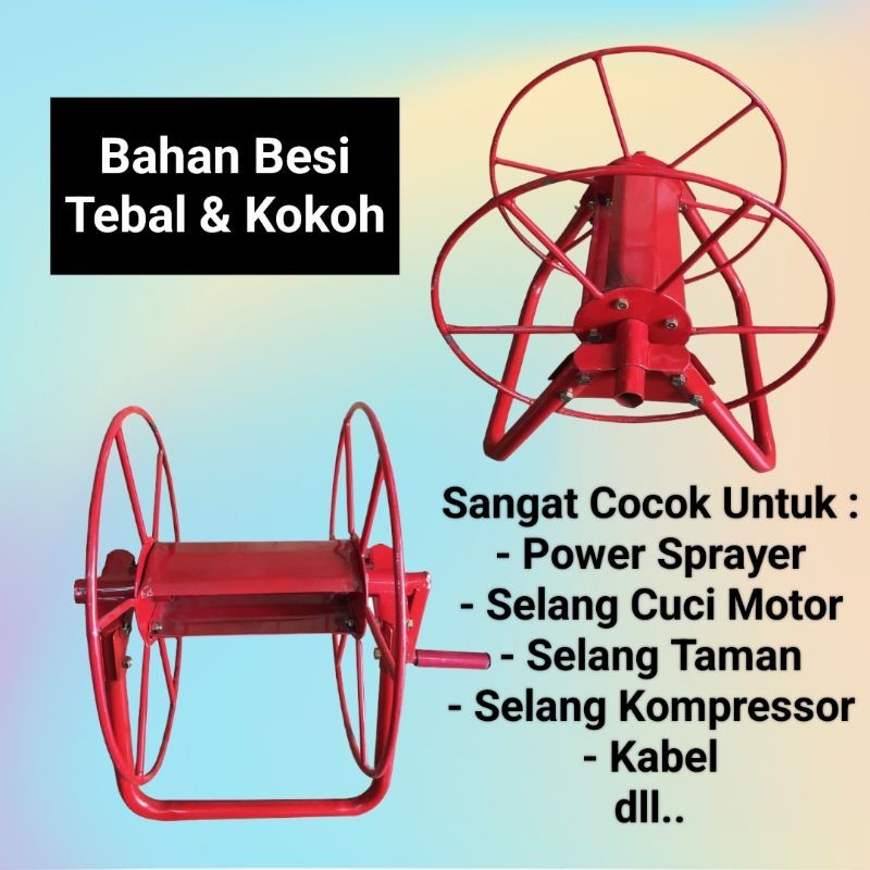 Original Gulungan Selang Air Tanika Hose Reel 100M 50M - Alat Rol Gulung Selang Sprayer Taman