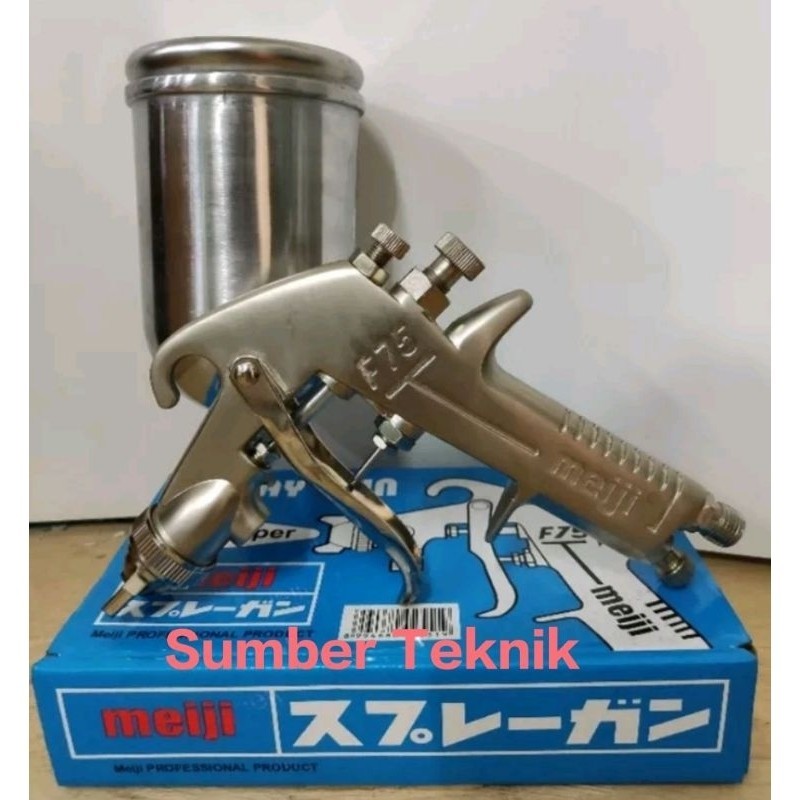 Original Meiji Pc 4 F75 Spray Gun Semprotan Angin Cat Meiji Tabung Atas Pc4 F75