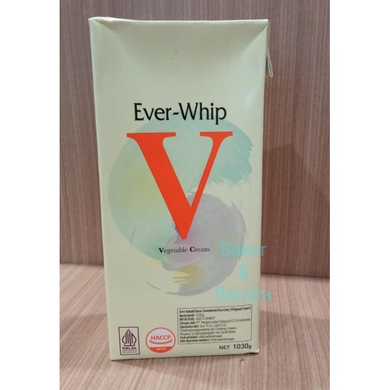 

Whipping Cream Korea Ever Whip Everwhip 1Ltr Non Dairy