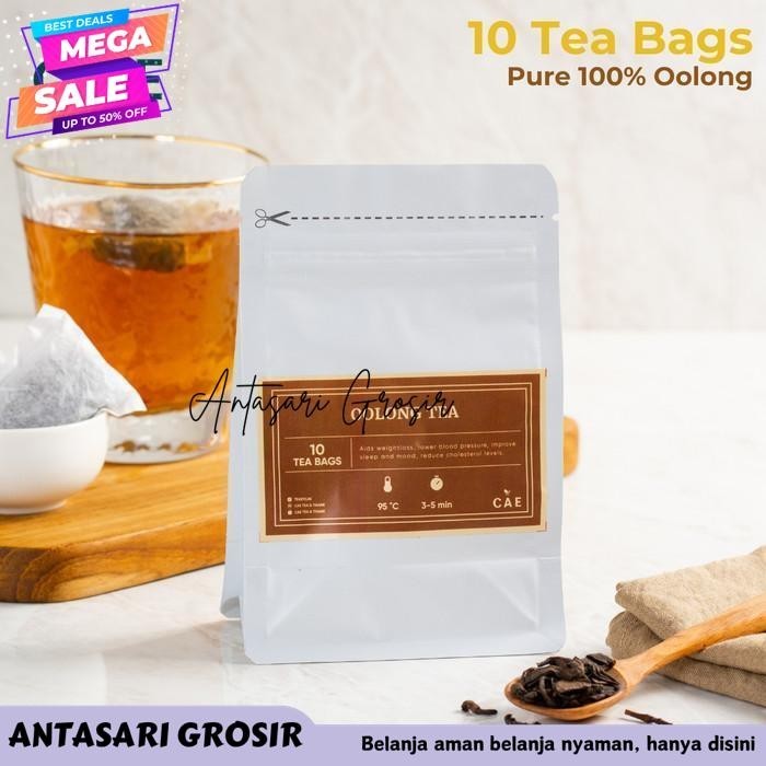 

OOLONG 10 TEA BAGS TEH CHINA HITAM DRIED KERING ALAMI PURE ORGANIK KUALITAS PRODUK TERBAIK!