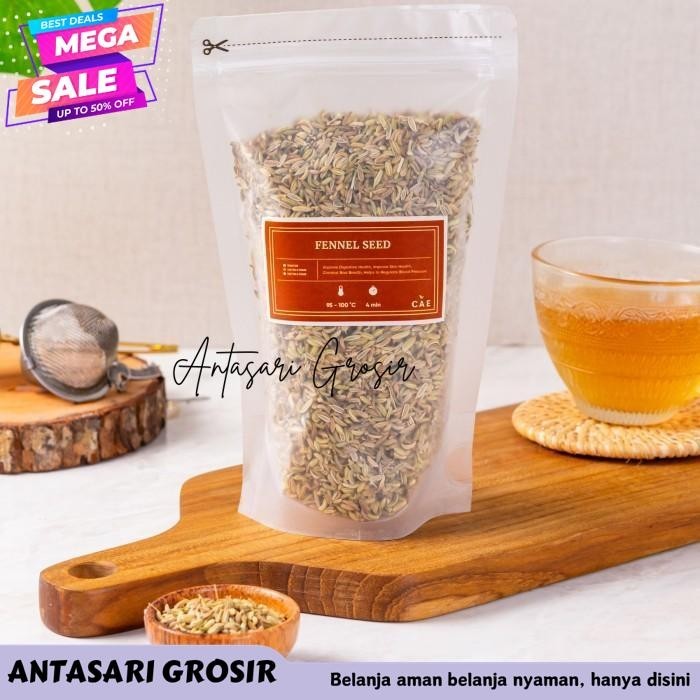 

FENNEL SEEDS ADAS MANIS DRIED KERING REMPAH BIJI ORGANIK 250 GR BEST PRODUCT!!