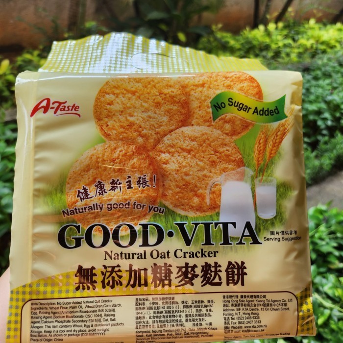 

BERGARANSI GOOD VITA NATURAL OAT CRACKER 380GR