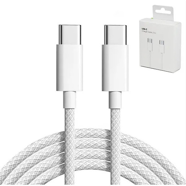 DISKON Kabel Data Charger for Iphone 15 Pro Max Kabel Charger Type Usb C to C Braided Woven Ori
