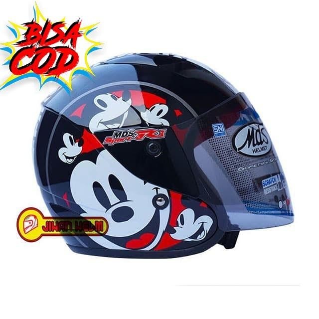 Helm/Helm Anak/Helm Mds/Helm Mds Anak Dance Black Red