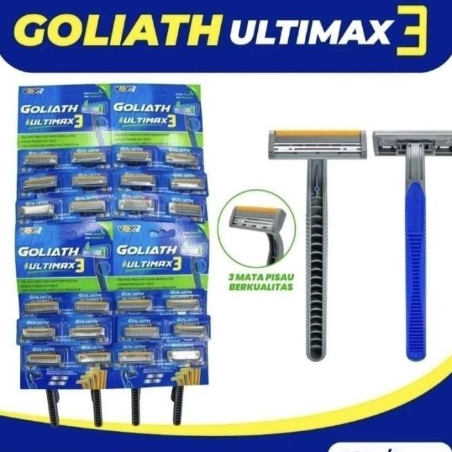 Cukuran Kumis Pisau 3 Mata Goliath (1 Papan) Alat Cukur Jenggot Termurah > >