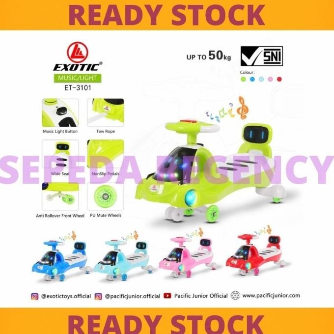 Exotic ET 3101 Mainan Mobilan Anak - SWING CAR ET 3101 mainan terbaru