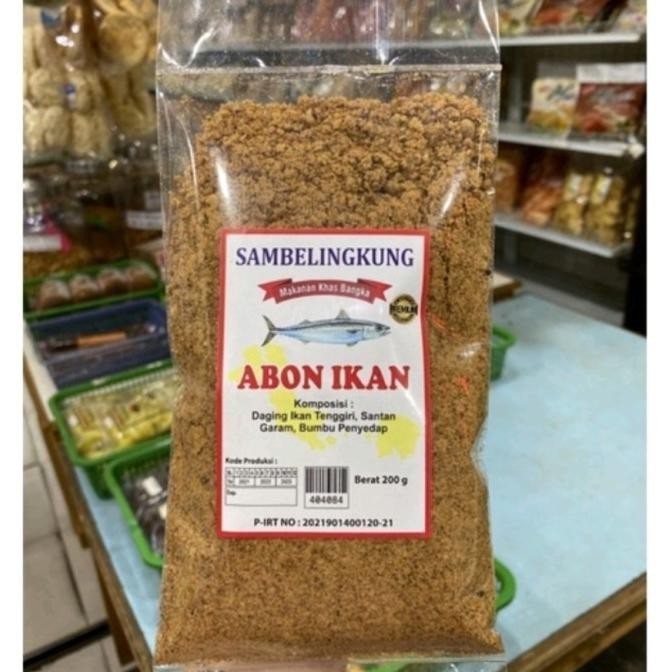 

ABON IKAN BANGKA SAMBELINGKUNG IKAN TENGGIRI KUALITAS SUPER 200GR H56M