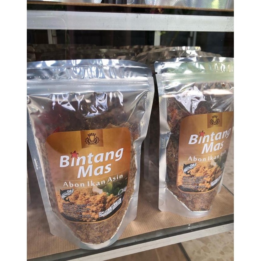 

Abon Ikan Asin Bintang Mas kemasan ziplock H56M