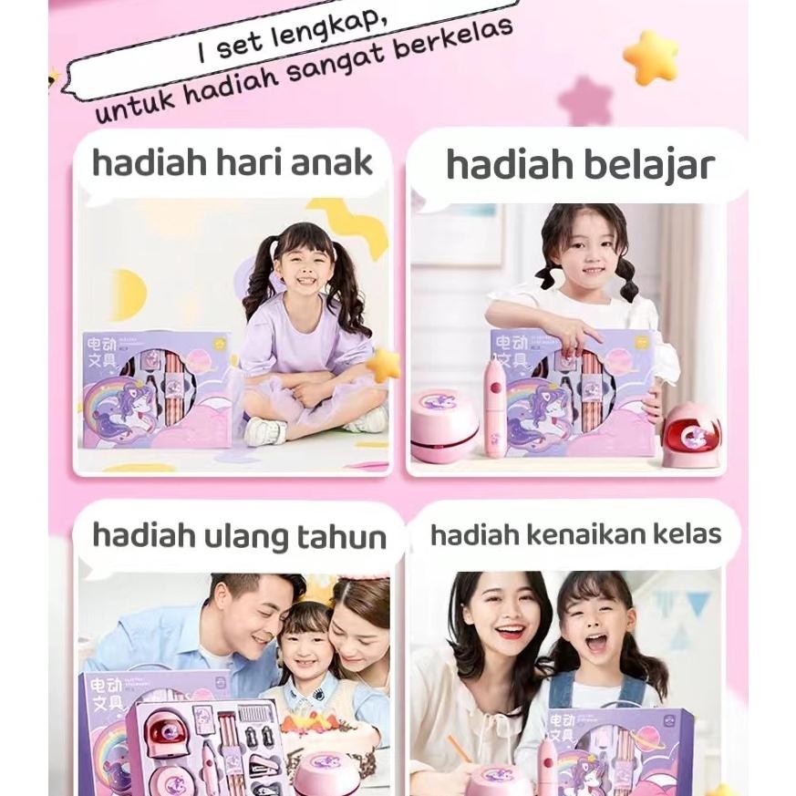 

FUZ-611 CNO Set perlengkapan alat tulis otomatisAutomatic Electric Stationery SetKit Alat Tulis Elektrik Kemasan mewah Rautan Penghapus Vacuum Pensil7 pcs 11 pcs muurah Sale